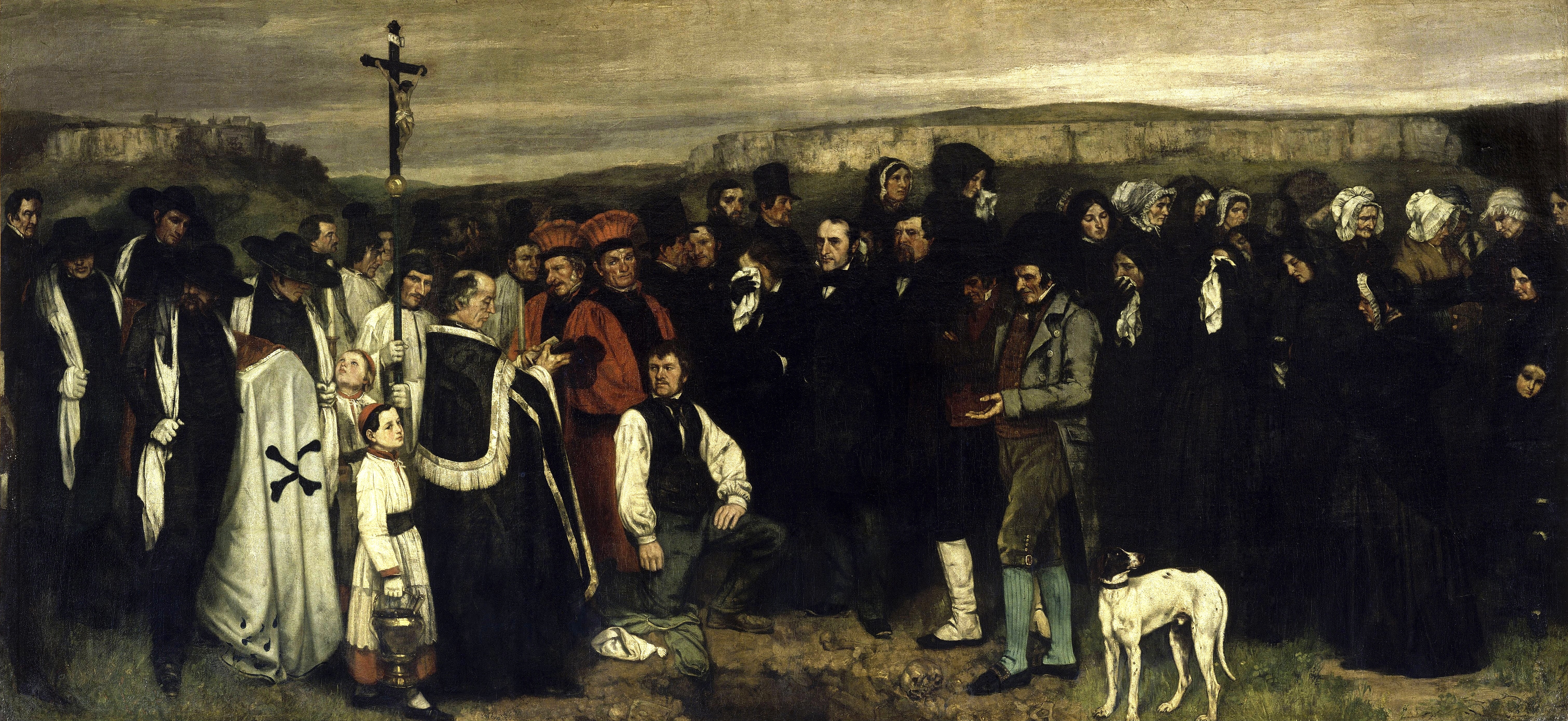 slika Gustava Courbeta: Pokop v Ornansu